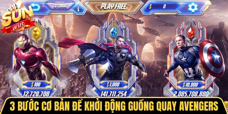 Nổ Hũ Siêu Anh Hùng - Săn Jackpot Đỉnh Cao Cùng Sunwin 3 Sunwin 3 bước cơ bản để khởi động guồng quay Avengers