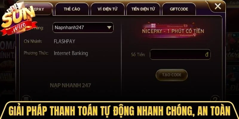 Nạp Tiền Sunwin 1 Sunwin Giải pháp thanh toán tự động nhanh chóng, an toàn