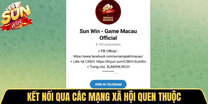 Liên Hệ Sunwin 2 Sunwin Kết nối qua các mạng xã hội quen thuộc