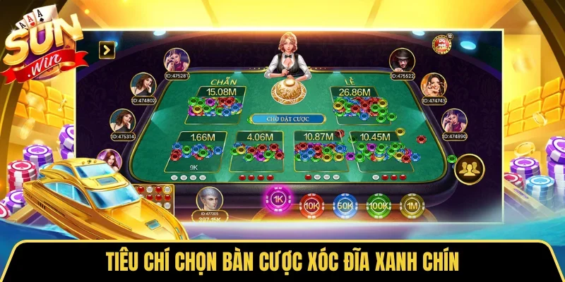 Cách Đánh Xóc Đĩa Xanh Chín Với Các Phương Pháp Hiệu Quả 4 Sunwin Tiêu chí chọn bàn cược Xóc đĩa xanh chín
